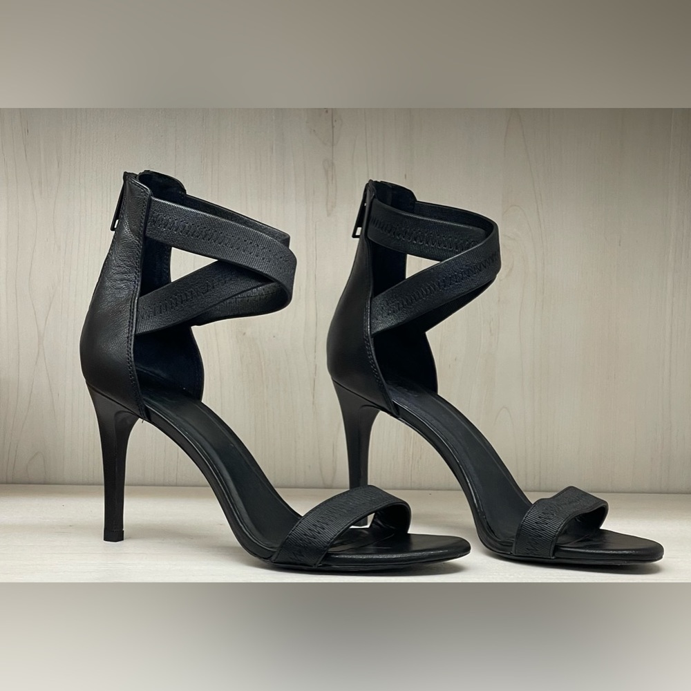 Joie Elaine Elastic Strap Leather Heels Size 40